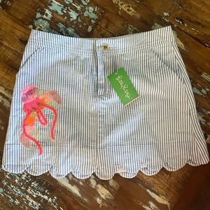 Lilly Pulitzer Lobster seersucker Skort